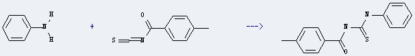 Benzoyl isothiocyanate,4-methyl- is used to produce 4-Methyl-N-(phenyl-thiocarbamoyl)-benzamide